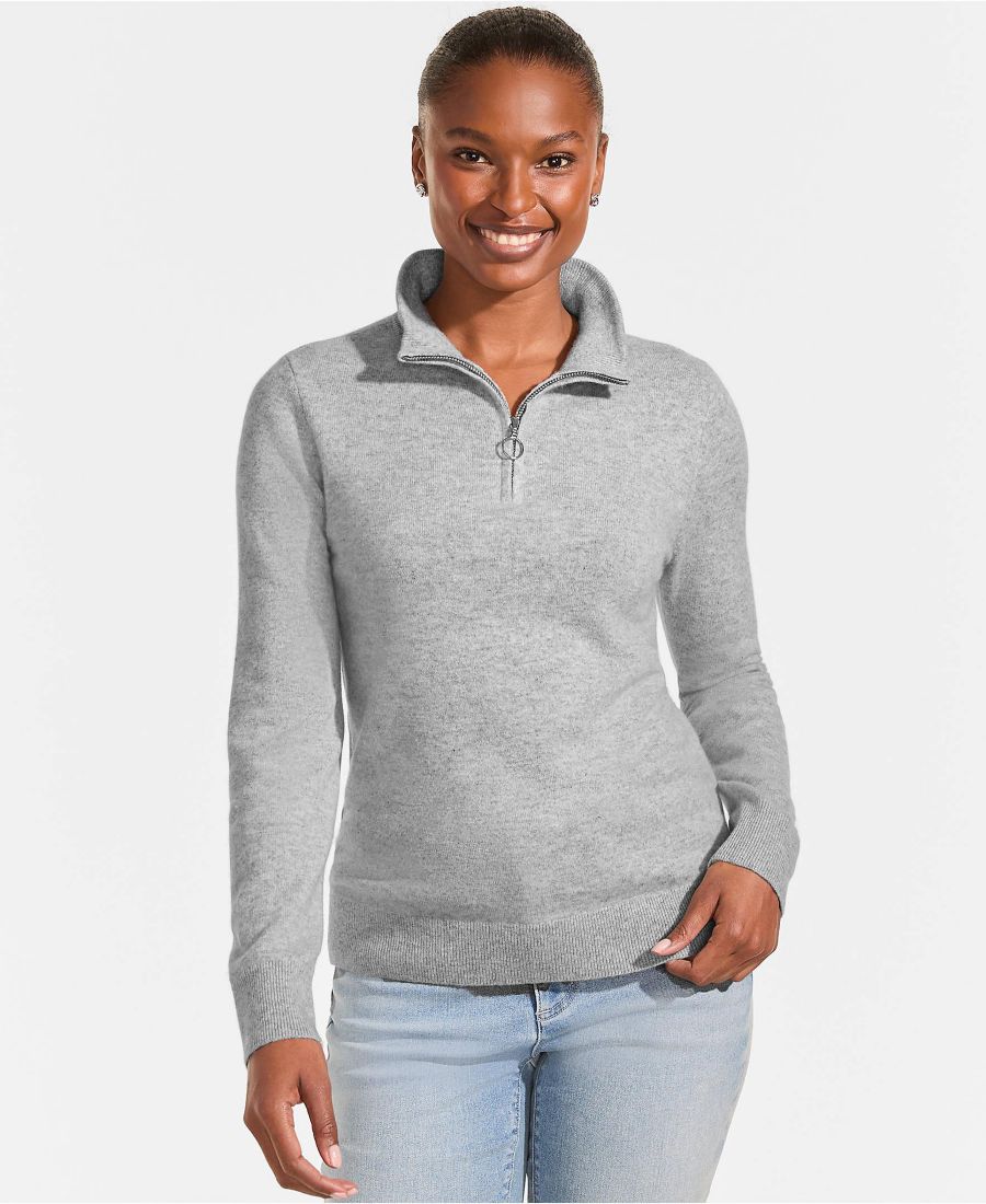 Женский кашемировый свитер с застежкой-молнией до середины груди Lands' End, Gray heather
Женский кашемировый свитер с застежкой-молнией до середины груди Lands' End, Gray heather