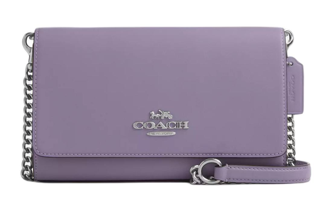 Изящная кожаная сумка через плечо, кросс-боди Trumpets для женщин, серебристая и светло-фиолетовая COACH
Изящная кожаная сумка через плечо, кросс-боди Trumpets для женщин, серебристая и светло-фиолетовая COACH