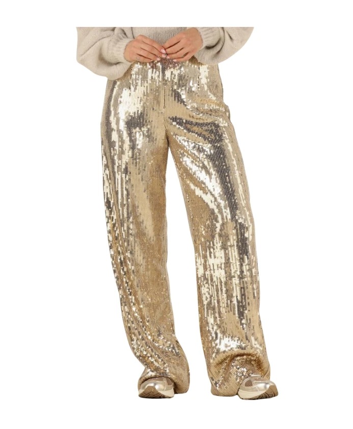 Брюки, расшитые золотыми пайетками Notre-V, желтый
Брюки, расшитые золотыми пайетками Notre-V, желтый