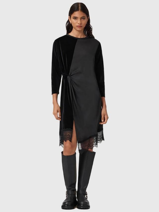 Платье Lana с бархатными кружевными вставками AllSaints, Black
Платье Lana с бархатными кружевными вставками AllSaints, Black