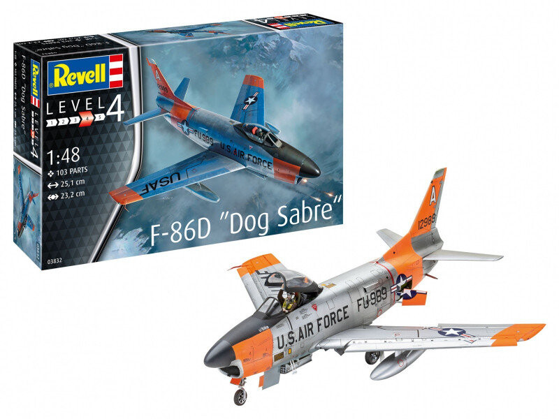 Revell, Самолет F-86D Dog Sabre 1/48, Пластиковая модель
Revell, Самолет F-86D Dog Sabre 1/48, Пластиковая модель