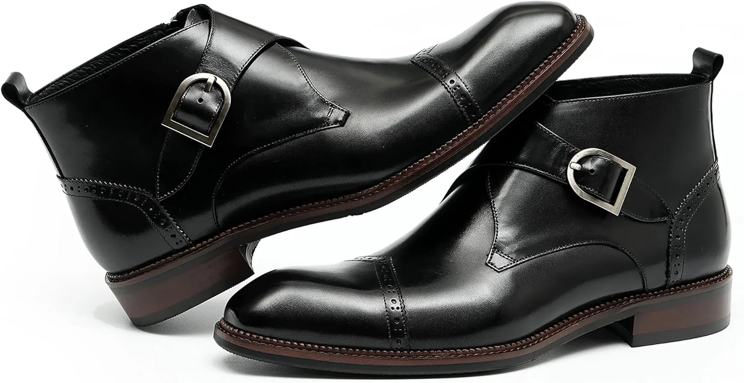 Мужские ботинки Santimon Chelsea, формальные ботинки на щиколотку, модные формальные кожаные ботинки с пряжкой Monk-Strap, броги Chukka, бизнес-кэжуал, свадебные ботинки для мужчин, черный
Мужские ботинки Santimon Chelsea, формальные ботинки на щиколотку, модные формальные кожаные ботинки с пряжкой Monk-Strap, броги Chukka, бизнес-кэжуал, свадебные ботинки для мужчин, черный