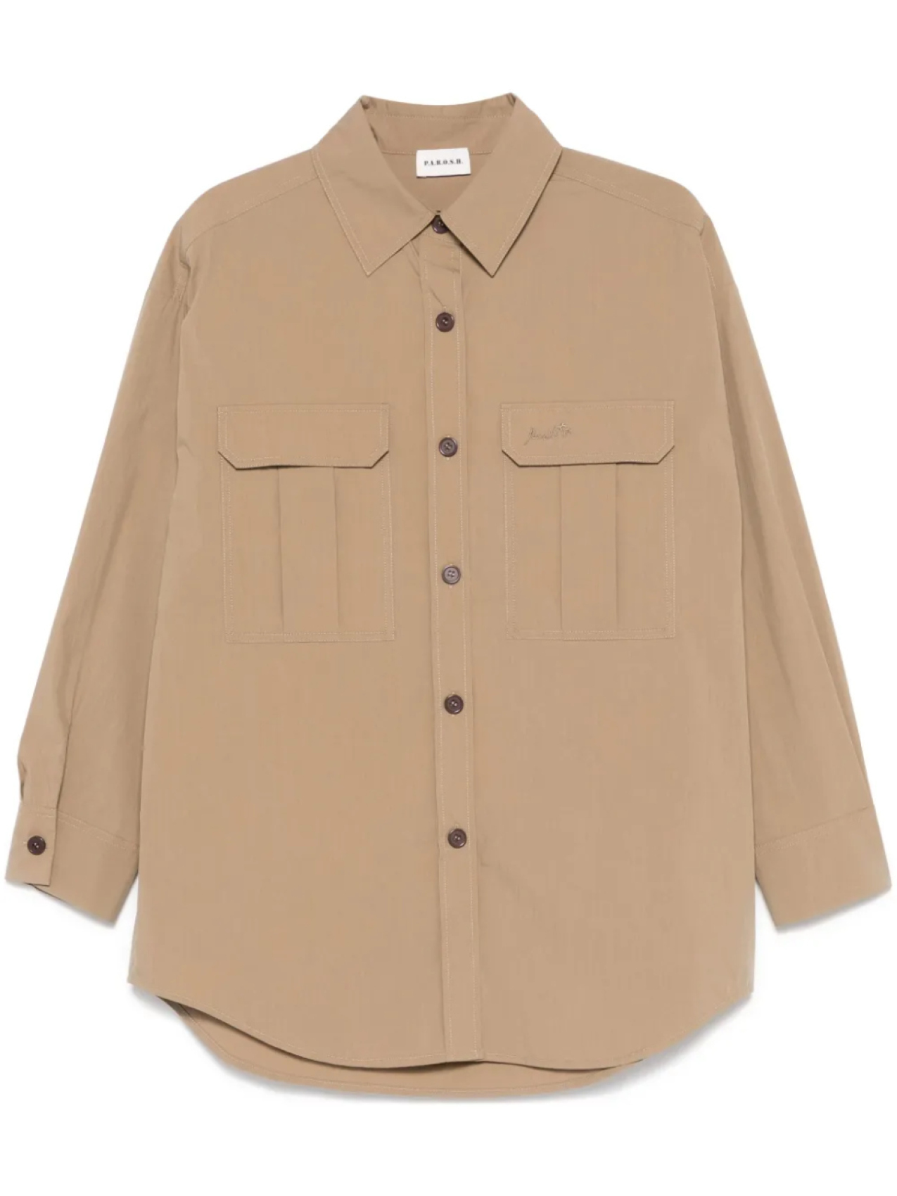 P.A.R.O.S.H. рубашка с вышитым логотипом, зеленый
P.A.R.O.S.H. рубашка с вышитым логотипом, зеленый