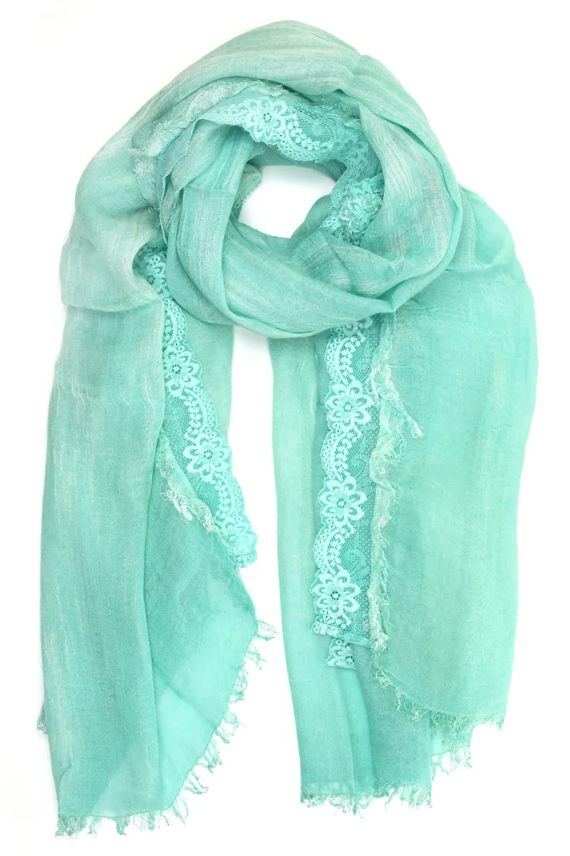 COLLEZIONE ALESSANDRO модный шарф "Эльза" из натурального материала с кружевом, зеленый
COLLEZIONE ALESSANDRO модный шарф "Эльза" из натурального материала с кружевом, зеленый