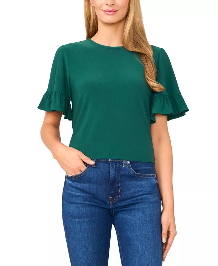 Женский топ с коротким рукавом, рюшами и ярусами CeCe, зеленый
Женский топ с коротким рукавом, рюшами и ярусами CeCe, зеленый