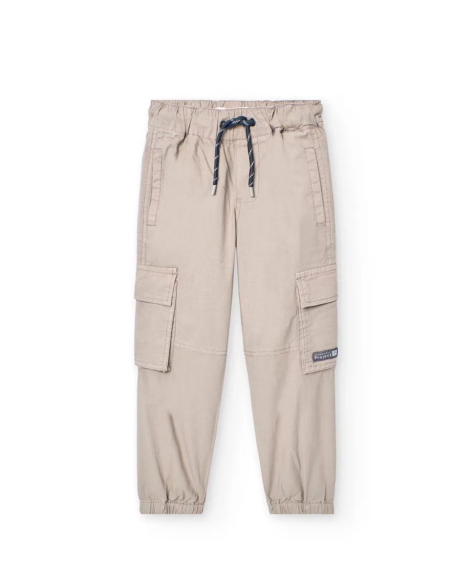 Простые брюки-карго для мальчиков с завязками на шнурке Boboli, коричневый
Простые брюки-карго для мальчиков с завязками на шнурке Boboli, коричневый