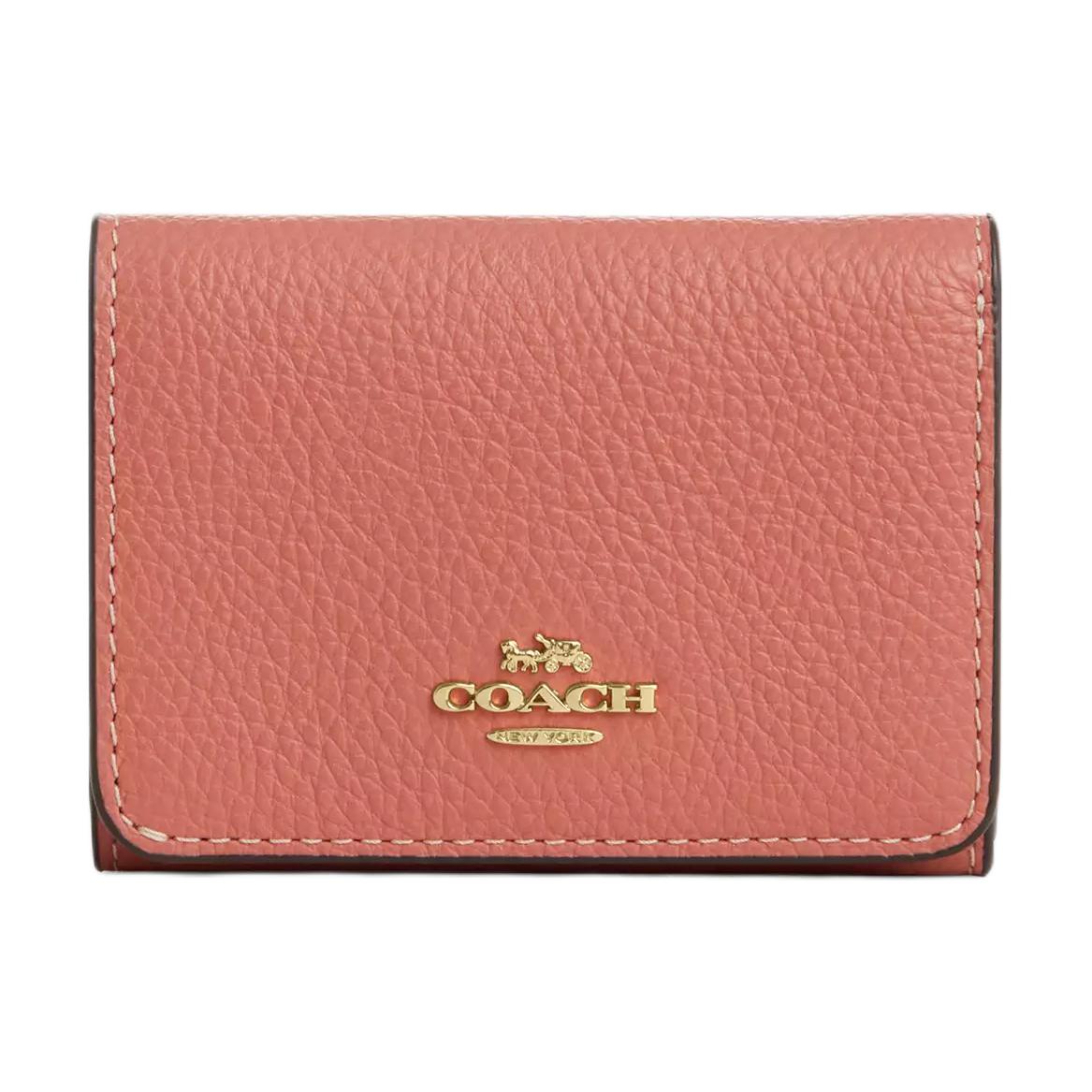COACH Женский кошелек из личиевой зернистой кожи малый песочный, Sand
COACH Женский кошелек из личиевой зернистой кожи малый песочный, Sand