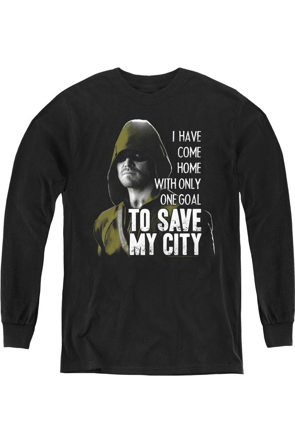 Футболка Arrow Save My City с длинным рукавом для молодежи Gildan, черный
Футболка Arrow Save My City с длинным рукавом для молодежи Gildan, черный