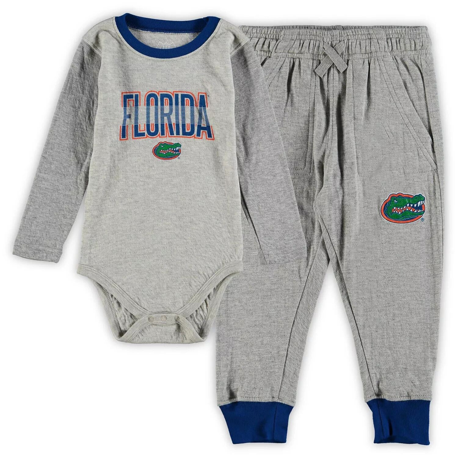 Комплект боди с длинными рукавами и брюками Infant Wes & Willy Heathered Grey/Royal Florida Gators Jie Jie Unbranded 
Комплект боди с длинными рукавами и брюками Infant Wes & Willy Heathered Grey/Royal Florida Gators Jie Jie Unbranded