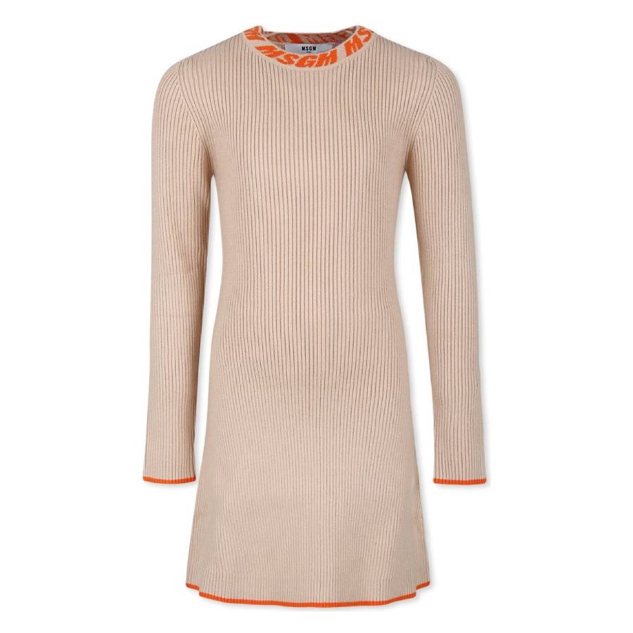MSGM Девичье ребристое платье с длинными рукавами, Biscotto/Biscuit
MSGM Девичье ребристое платье с длинными рукавами, Biscotto/Biscuit