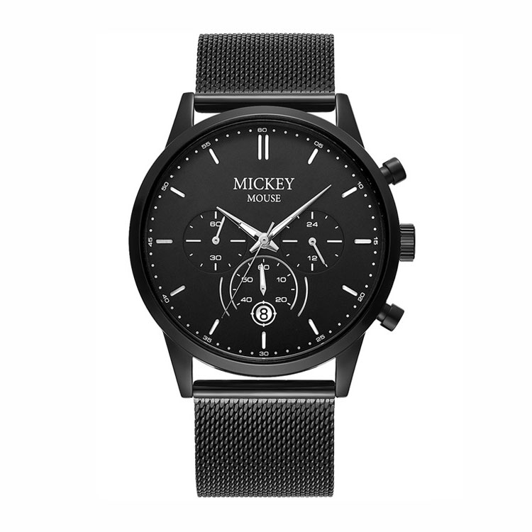 Disney Мужские часы с кварцевым механизмом, ремешок из сплава, черный циферблат
Disney Мужские часы с кварцевым механизмом, ремешок из сплава, черный циферблат
