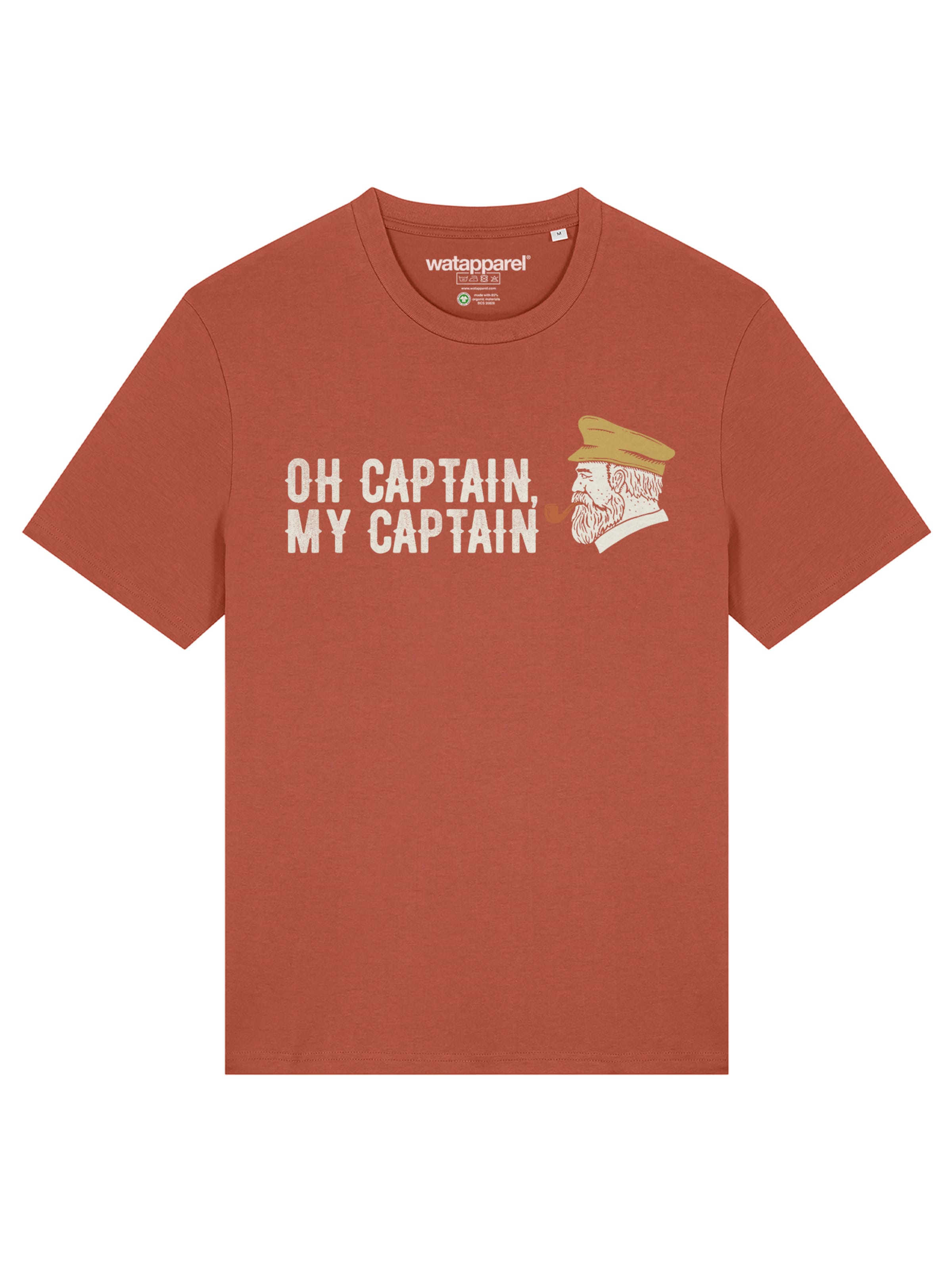 Watapparel Футболка 'Oh Captain My Captain' в цвете Auburn
Watapparel Футболка 'Oh Captain My Captain' в цвете Auburn
