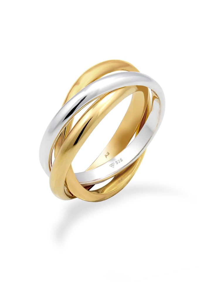 Elli Кольцо из серебра 925 пробы, выполненное в двухцветном исполнении
Elli Кольцо из серебра 925 пробы, выполненное в двухцветном исполнении