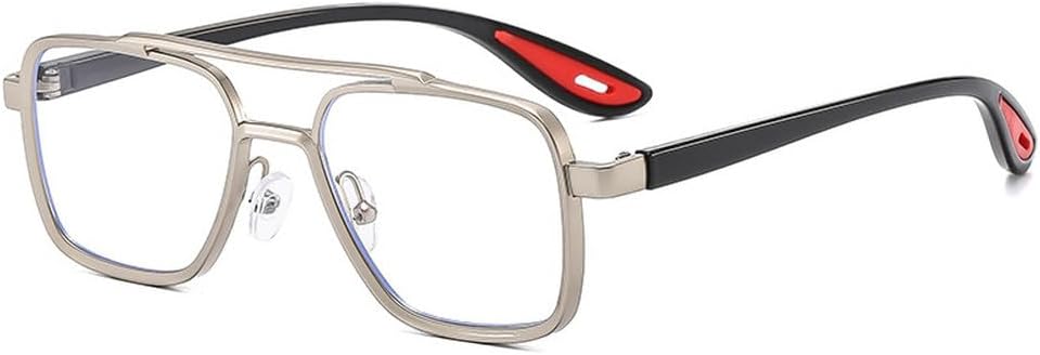 Мужские солнцезащитные очки в стиле ретро с металлическими двойными перемычками, модные солнцезащитные очки с защитой от УФ-излучения UV400, женские солнцезащитные очки класса люкс TKKTLLT, Silver Clear
Мужские солнцезащитные очки в стиле ретро с металлическими двойными перемычками, модные солнцезащитные очки с защитой от УФ-излучения UV400, женские солнцезащитные очки класса люкс TKKTLLT, Silver Clear