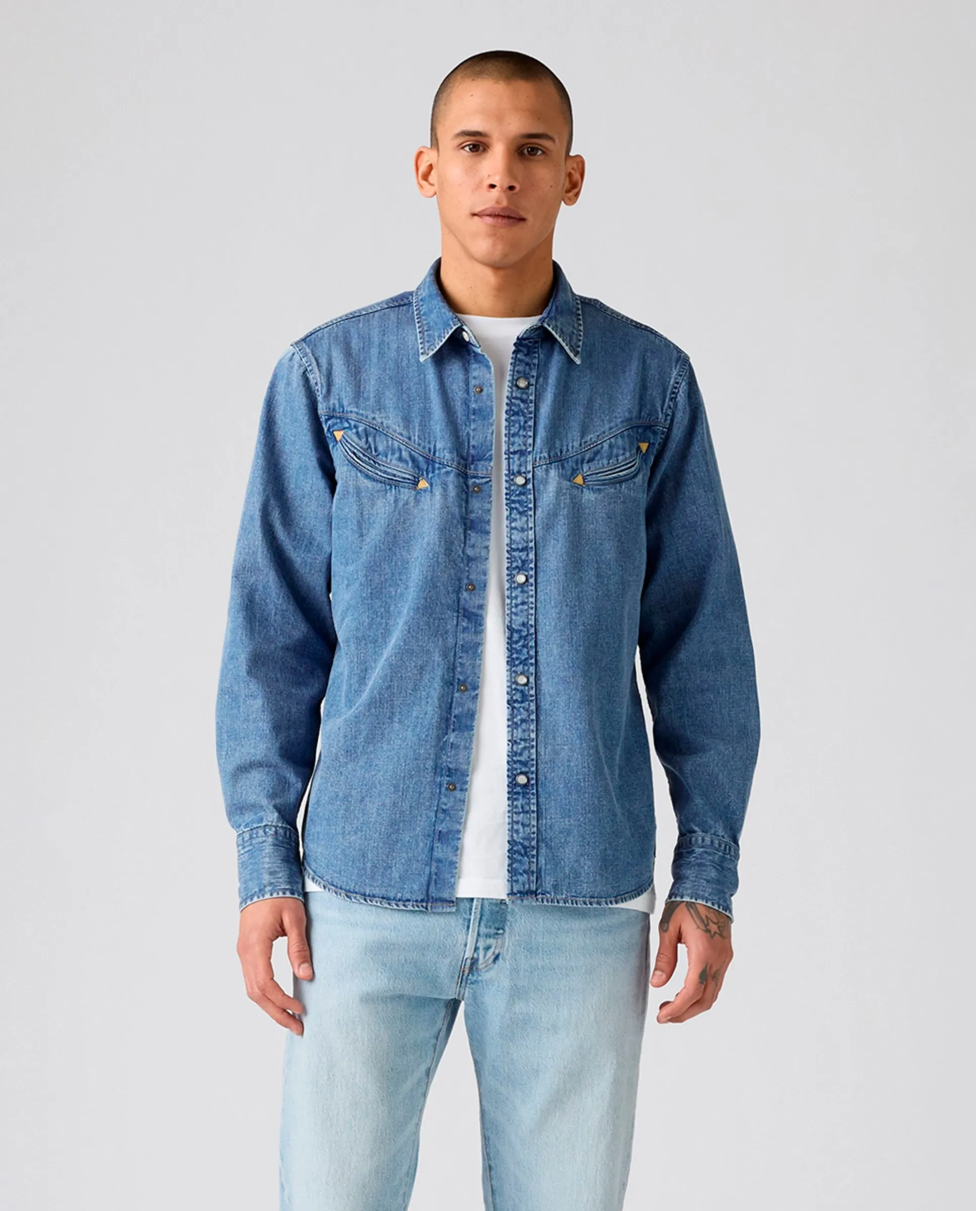 Длинный рукав мужская джинсовая рубашка Levi'S, синий
Длинный рукав мужская джинсовая рубашка Levi'S, синий