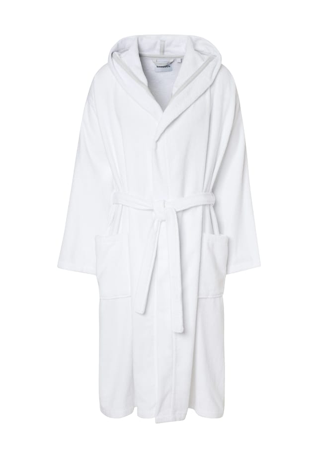 Халат с накладными карманами и капюшоном Manguun, белый
Халат с накладными карманами и капюшоном Manguun, белый