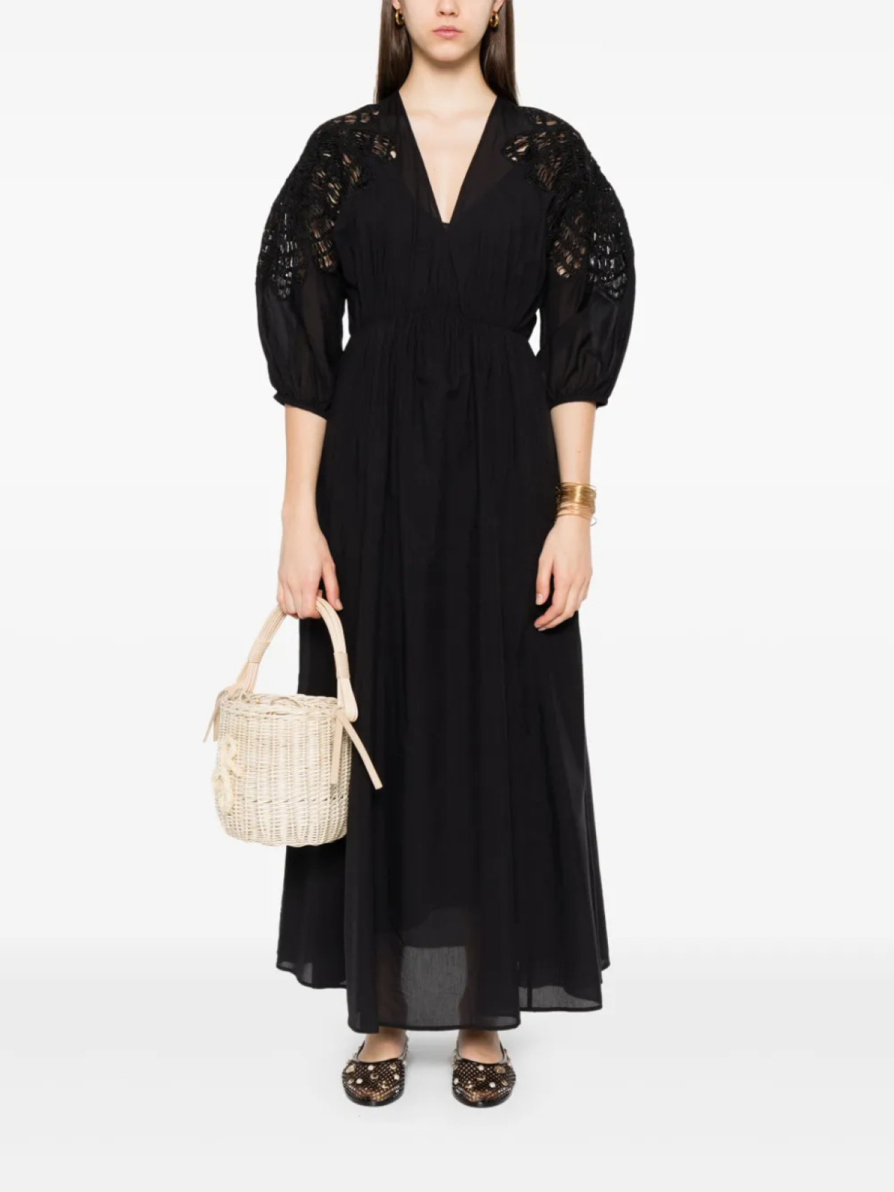 Forte Forte платье макси с вышивкой, черный
Forte Forte платье макси с вышивкой, черный