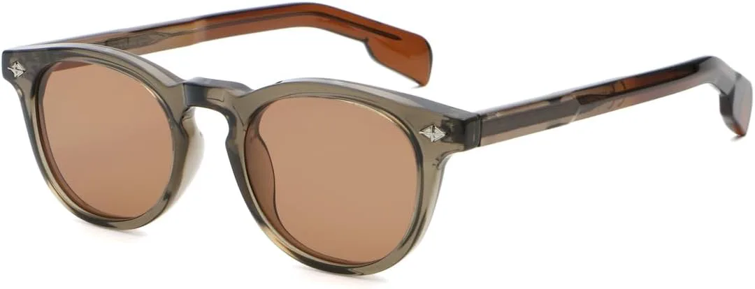 Ретро солнцезащитные очки для мужчин и женщин с защитой от УФ-излучения UV400, оправа CP, ацетатные дужки, круглые солнцезащитные очки LIGOES, Green Brown
Ретро солнцезащитные очки для мужчин и женщин с защитой от УФ-излучения UV400, оправа CP, ацетатные дужки, круглые солнцезащитные очки LIGOES, Green Brown