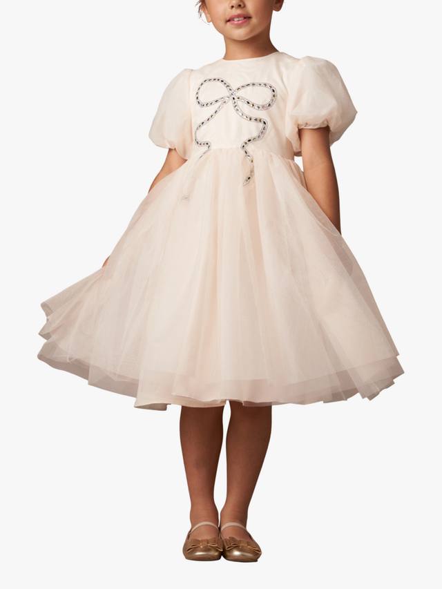 Детское платье с бантом и пышными рукавами из тюля Angel & Rocket, Champagne
Детское платье с бантом и пышными рукавами из тюля Angel & Rocket, Champagne