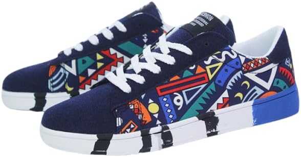 Мужские стильные кеды этнического стиля с низким верхом для скейтборда, удобные дышащие кроссовки на шнуровке с нескользящей подошвой, подходят для мужской обуви для активного отдыха на открытом воздухе Azttoztto, белый/синий
Мужские стильные кеды этнического стиля с низким верхом для скейтборда, удобные дышащие кроссовки на шнуровке с нескользящей подошвой, подходят для мужской обуви для активного отдыха на открытом воздухе Azttoztto, белый/синий