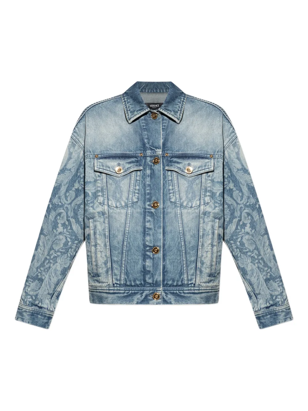 Джинсовая куртка с цветочным принтом VERSACE, синий
Джинсовая куртка с цветочным принтом VERSACE, синий