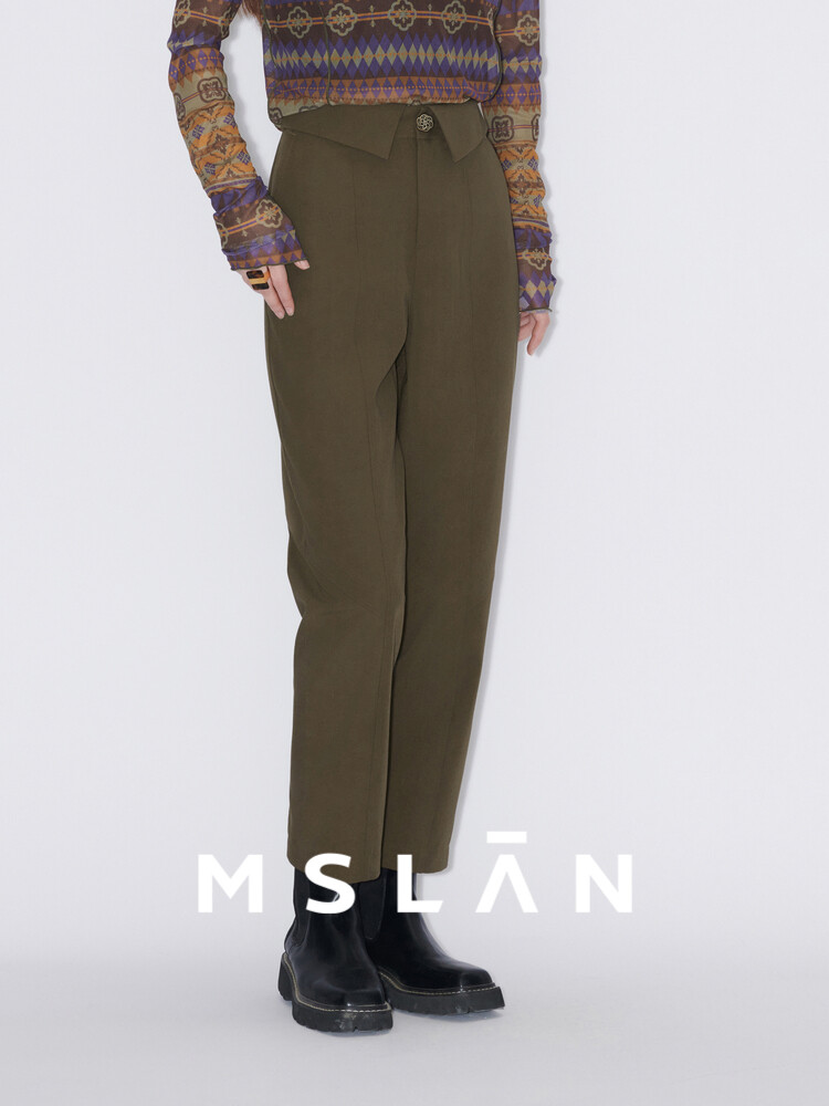 Брюки эластичные Mslan с разрезом, коричневый
Брюки эластичные Mslan с разрезом, коричневый