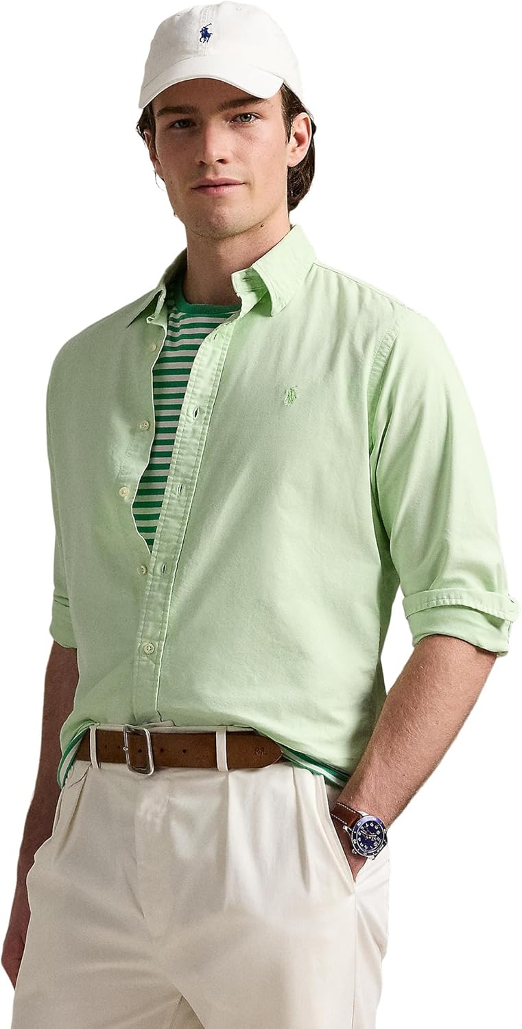 POLO RALPH LAUREN Мужская классическая рубашка Oxford с окраской в готовом виде, Leaf
POLO RALPH LAUREN Мужская классическая рубашка Oxford с окраской в готовом виде, Leaf