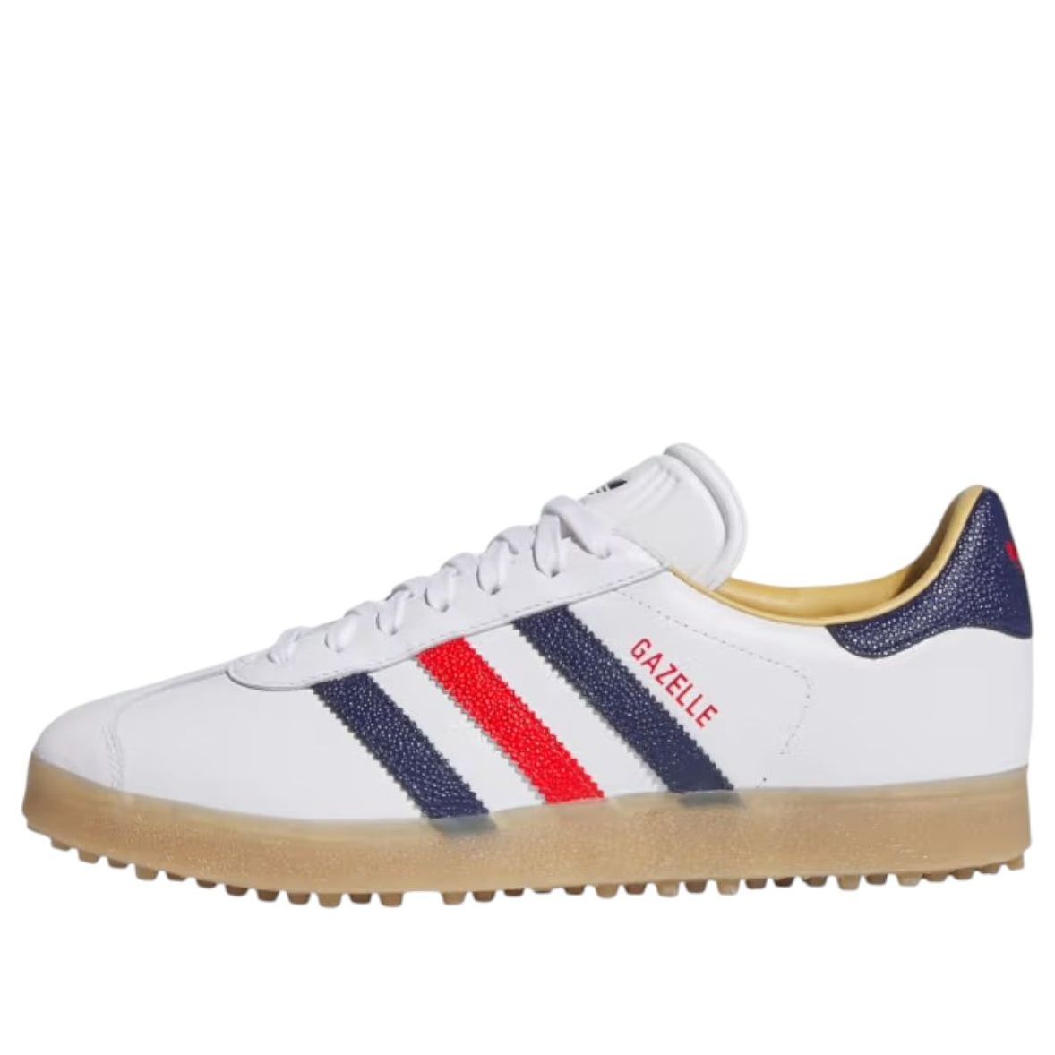 Adidas Gazelle Golf LE 'Cloud White Dark Blue Red'
Adidas Gazelle Golf LE 'Cloud White Dark Blue Red'