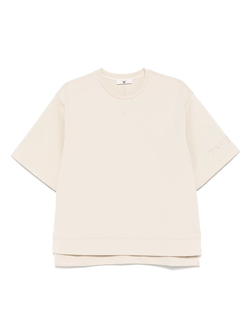 Футболка с вышитым логотипом TWINSET, нейтральный
Футболка с вышитым логотипом TWINSET, нейтральный