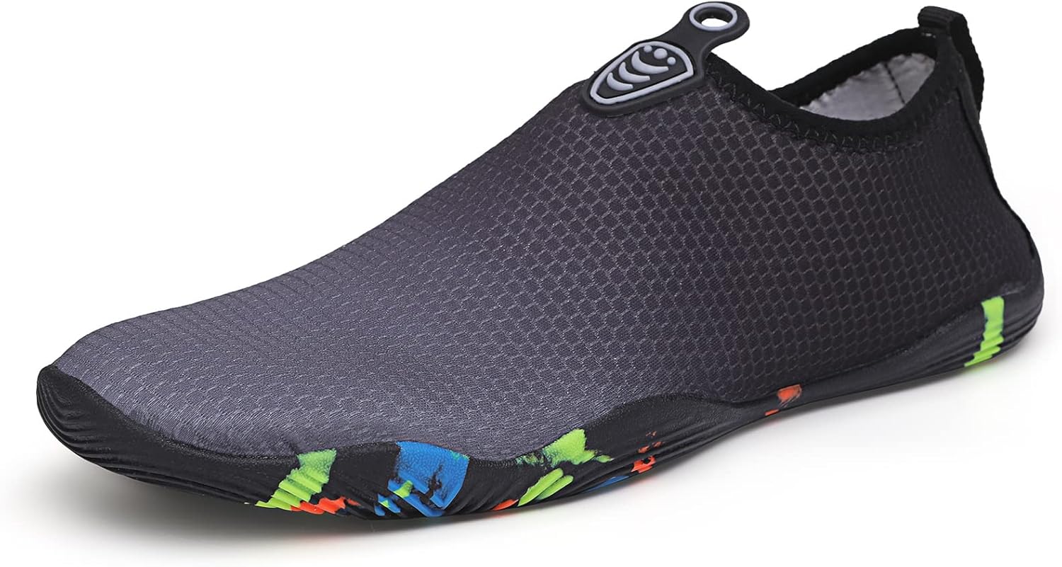 Водные туфли, водные носки-без носка с легким надеванием, быстро сохнущая дышащая сетчатая ткань Suxiaur, черный
Водные туфли, водные носки-без носка с легким надеванием, быстро сохнущая дышащая сетчатая ткань Suxiaur, черный