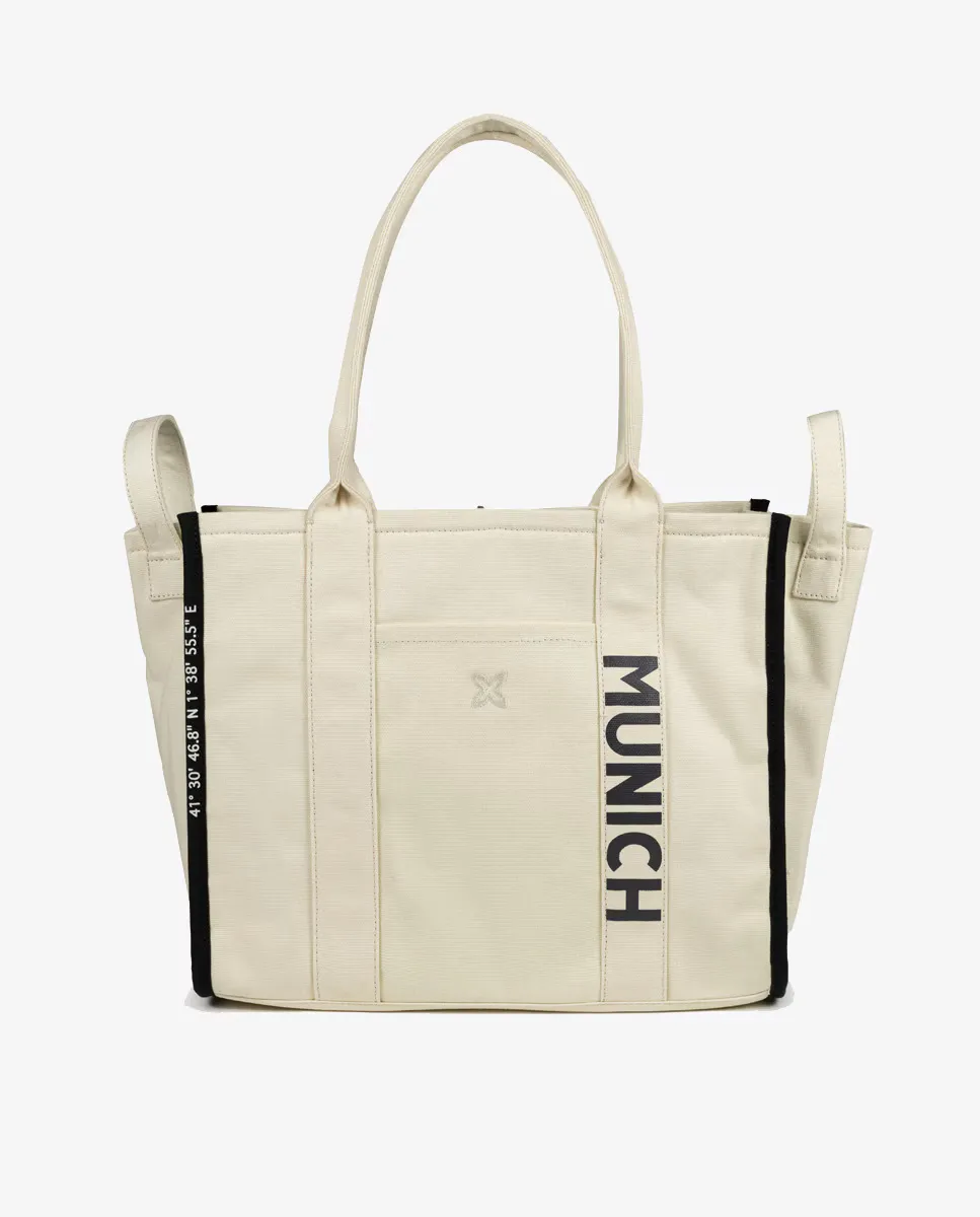 Хлопковая холщовая сумка-шоппер с передним карманом Munich, цвет Crudo 
Хлопковая холщовая сумка-шоппер с передним карманом Munich, цвет Crudo