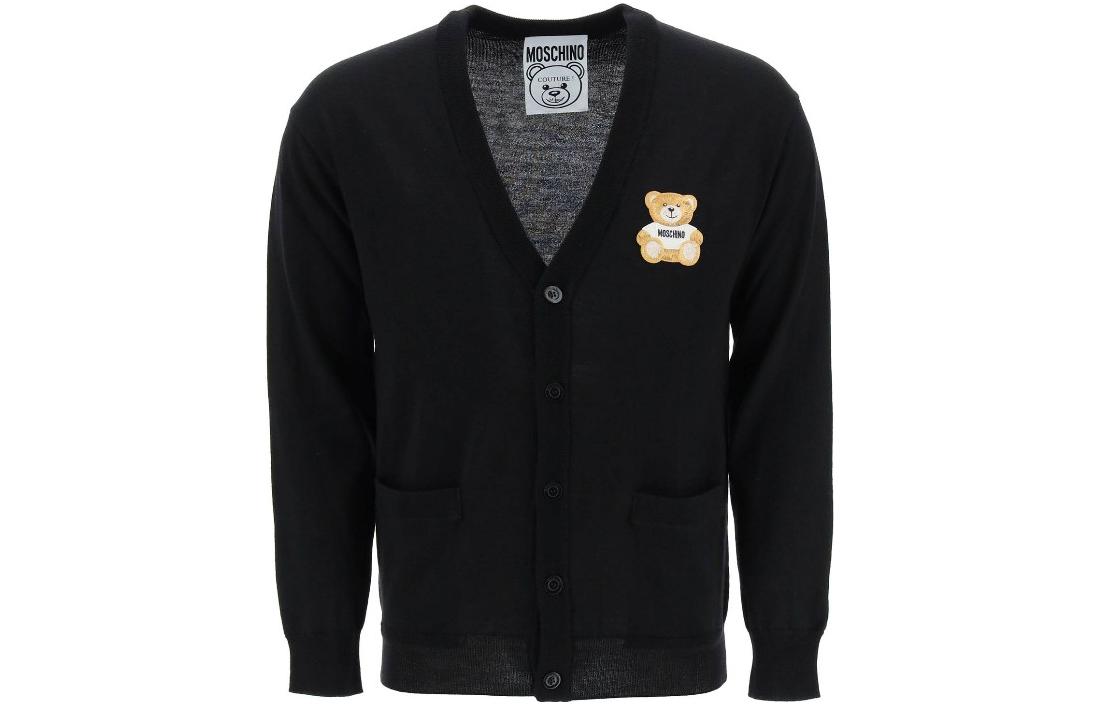 Кардиган с V-образным вырезом Teddy Patch MOSCHINO, черный
Кардиган с V-образным вырезом Teddy Patch MOSCHINO, черный