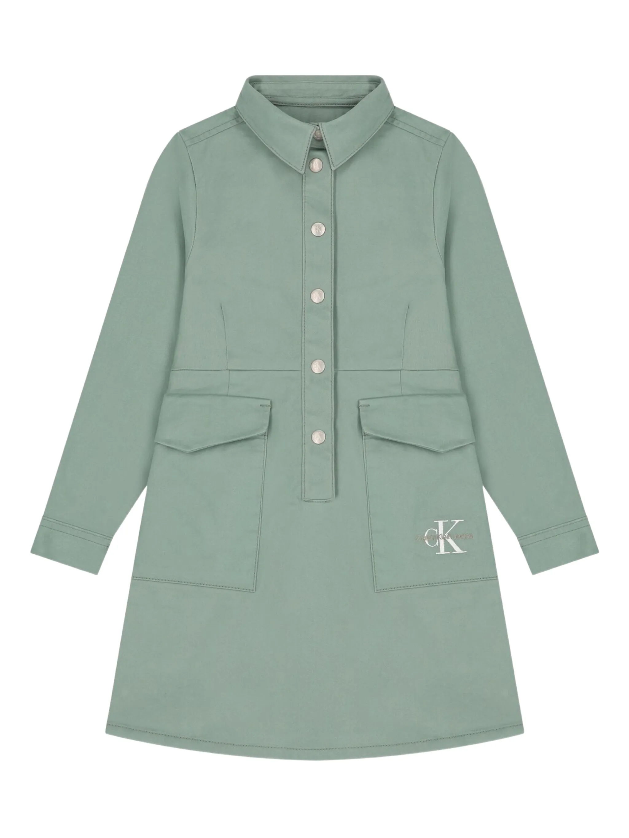 Платье-рубашка в стиле милитари Calvin Klein Kids, зеленый
Платье-рубашка в стиле милитари Calvin Klein Kids, зеленый