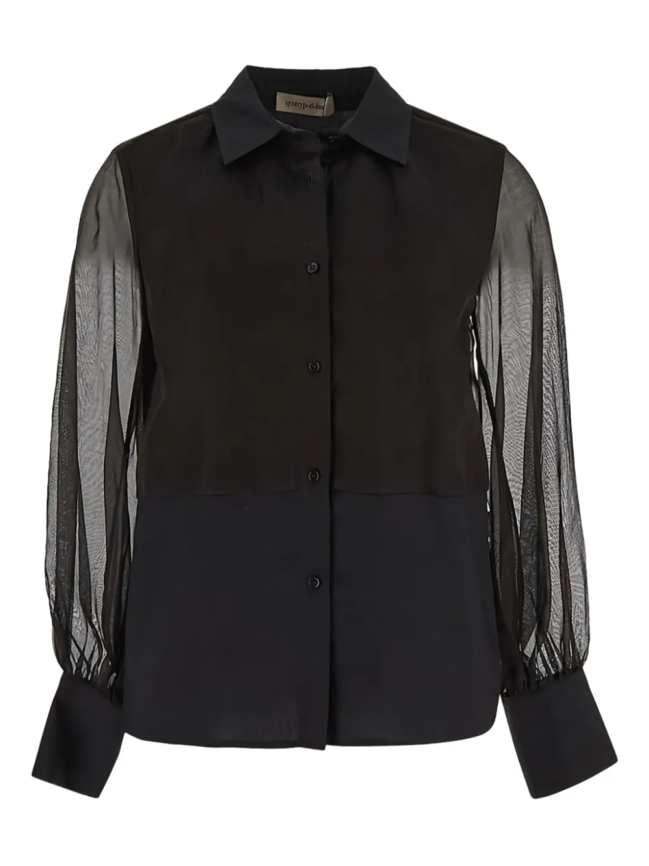 Рубашка с полупрозрачными рукавами Gentry Portofino, черный
Рубашка с полупрозрачными рукавами Gentry Portofino, черный