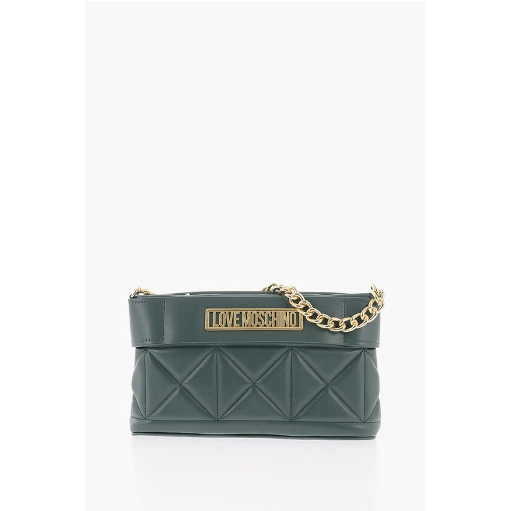 LOVE стеганая сумка из искусственной кожи с золотой цепочкой Moschino, зеленый
LOVE стеганая сумка из искусственной кожи с золотой цепочкой Moschino, зеленый
