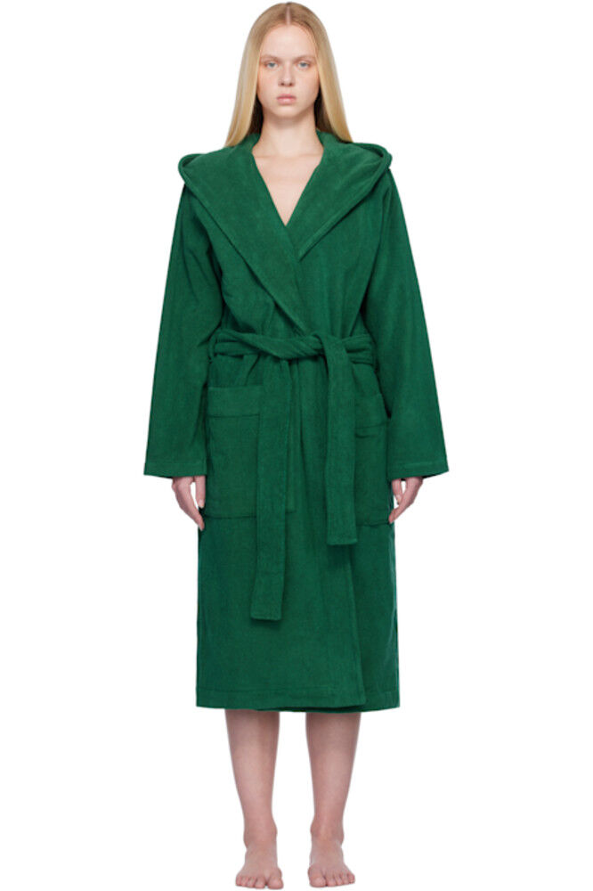Зеленый махровый халат с капюшоном Tekla
Зеленый махровый халат с капюшоном Tekla
