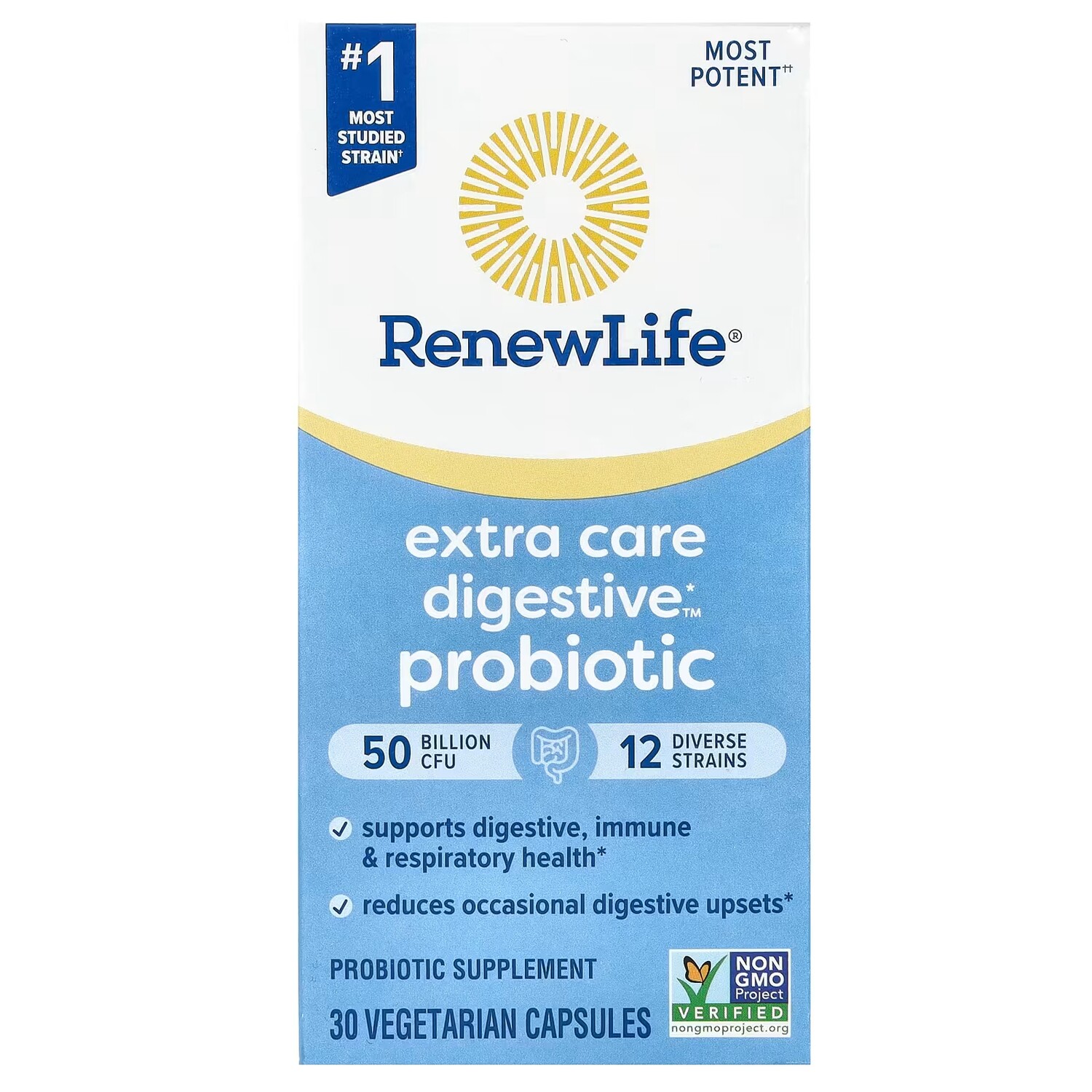 Пробиотик для пищеварения Renew Life Extra Care, 50 миллиардов КОЕ, 30 вегетарианских капсул
Пробиотик для пищеварения Renew Life Extra Care, 50 миллиардов КОЕ, 30 вегетарианских капсул