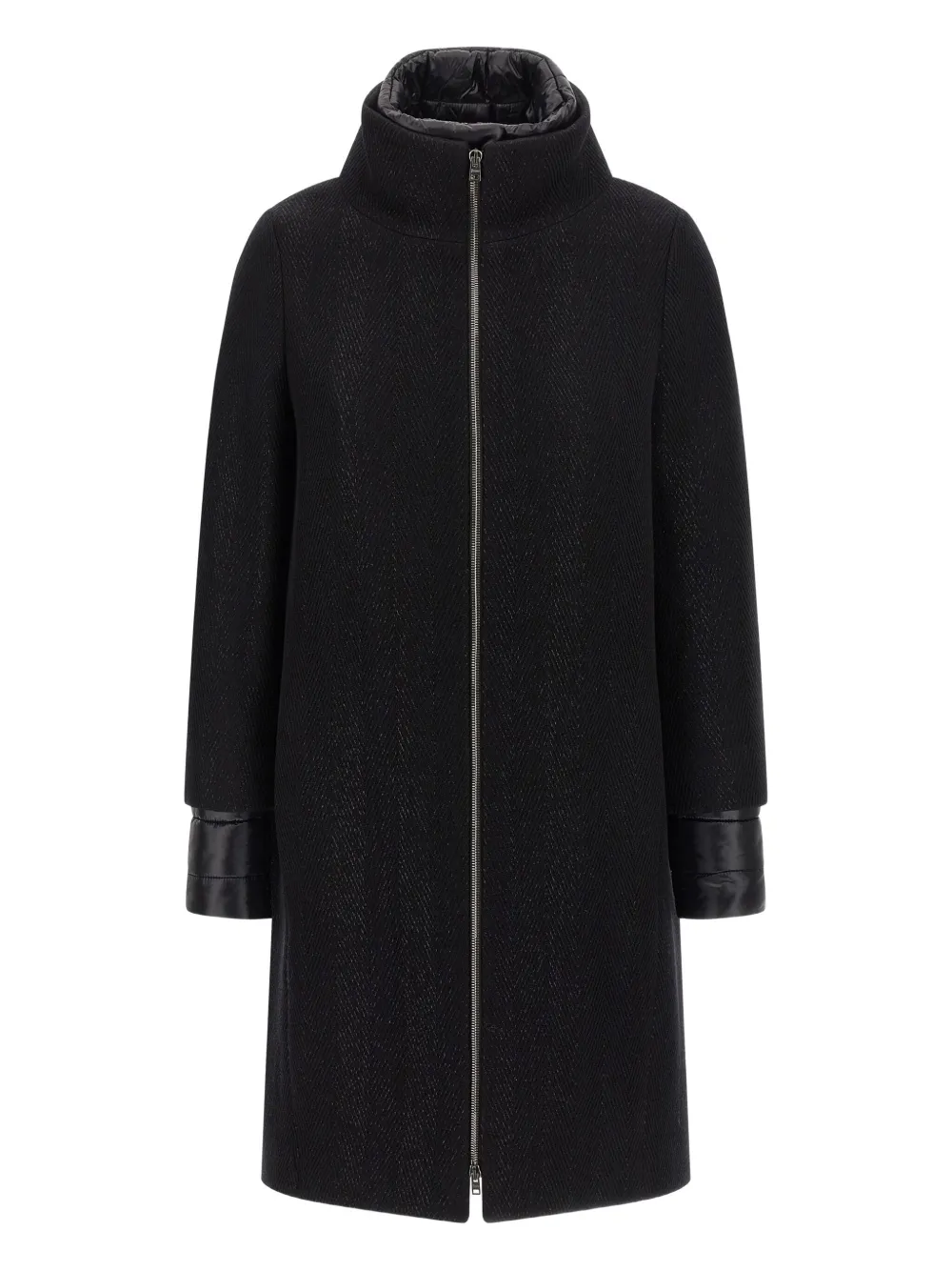 Пальто с зигзагообразным плетением Herno, черный
Пальто с зигзагообразным плетением Herno, черный