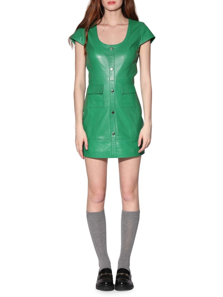 Кожаное мини-платье-футляр Darya Walter Baker, цвет Clover
Кожаное мини-платье-футляр Darya Walter Baker, цвет Clover