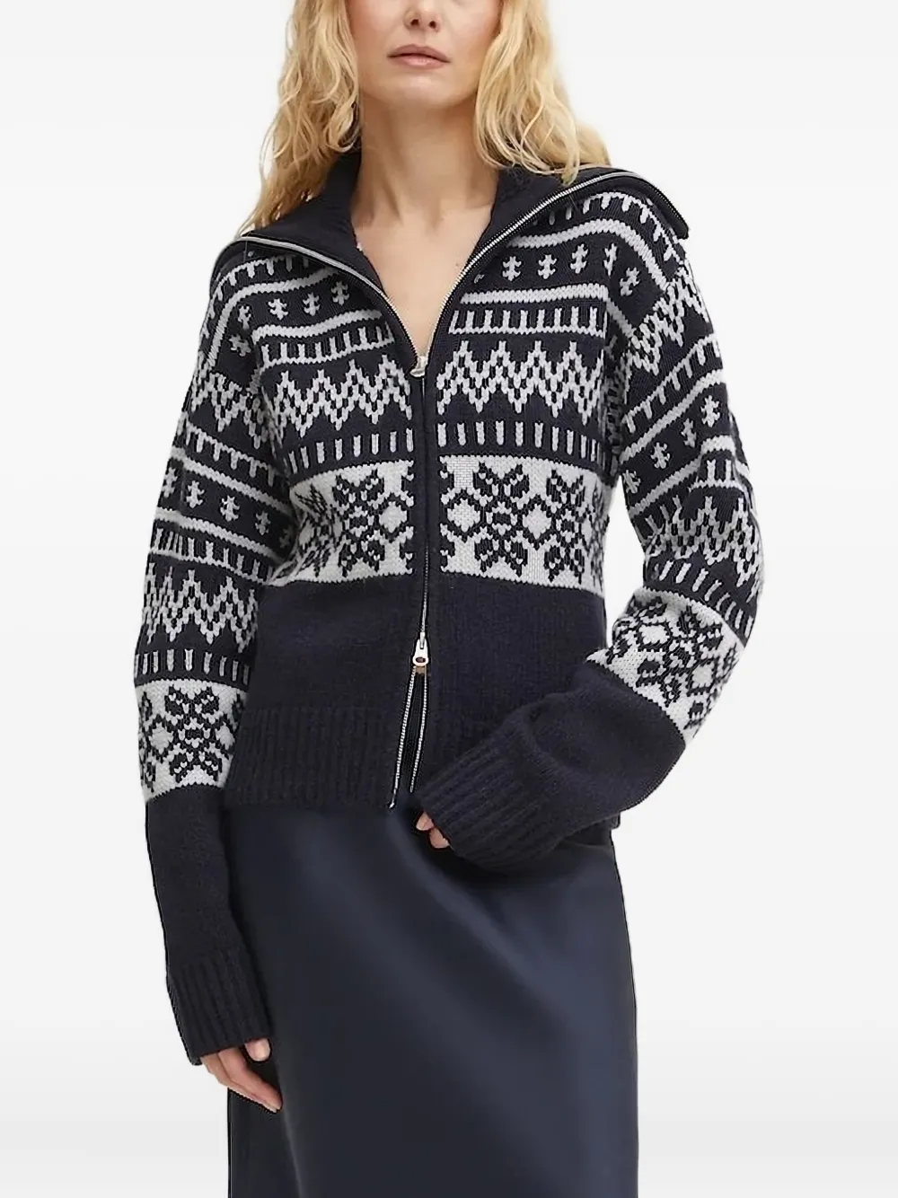 Кардиган на молнии с орнаментом SAMSOE SAMSOE, синий
Кардиган на молнии с орнаментом SAMSOE SAMSOE, синий