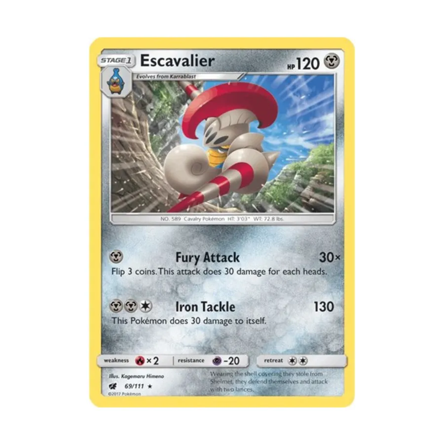 CCG Эскавалье (R) #69 (обратная голограмма), Pokemon - Sun & Moon - Crimson Invasion - Singles
CCG Эскавалье (R) #69 (обратная голограмма), Pokemon - Sun & Moon - Crimson Invasion - Singles