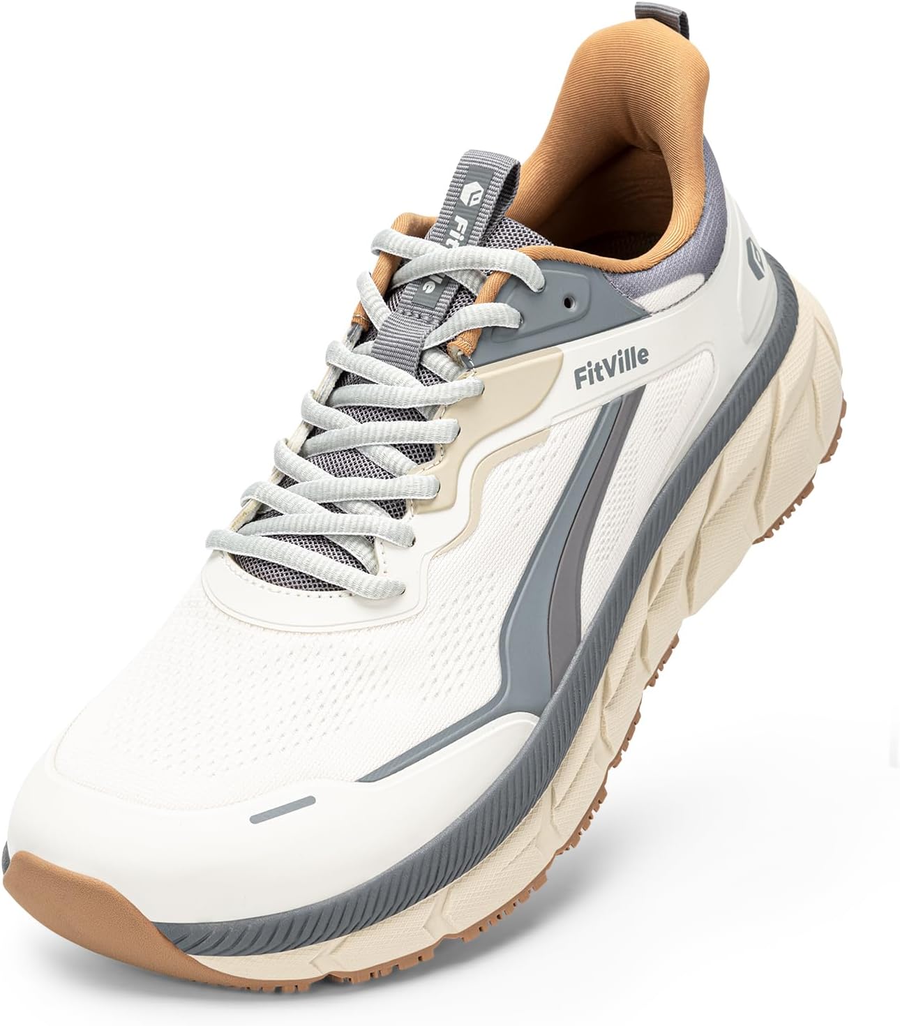 Мужские кроссовки FitVille с широкой подошвой, удобные легкие беговые с широким носком, нескользящие с амортизацией, белый/карамельный
Мужские кроссовки FitVille с широкой подошвой, удобные легкие беговые с широким носком, нескользящие с амортизацией, белый/карамельный