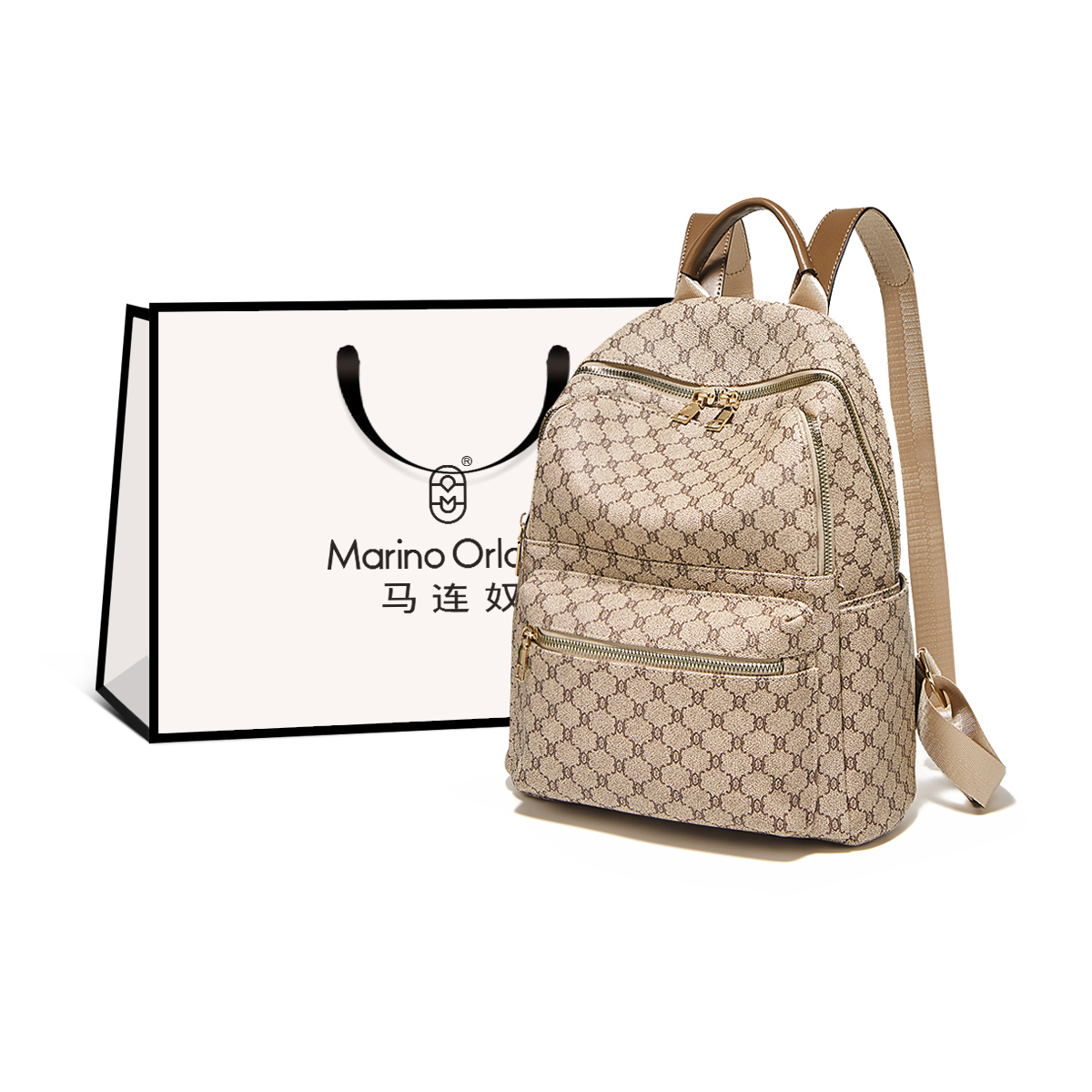 Классический Премиум Рюкзак из ПВХ с Монограммой Обычный Унисекс Цвет Хаки и Кофе Marino Orlandi, Экрю Утонченная Коробка
Классический Премиум Рюкзак из ПВХ с Монограммой Обычный Унисекс Цвет Хаки и Кофе Marino Orlandi, Экрю Утонченная Коробка