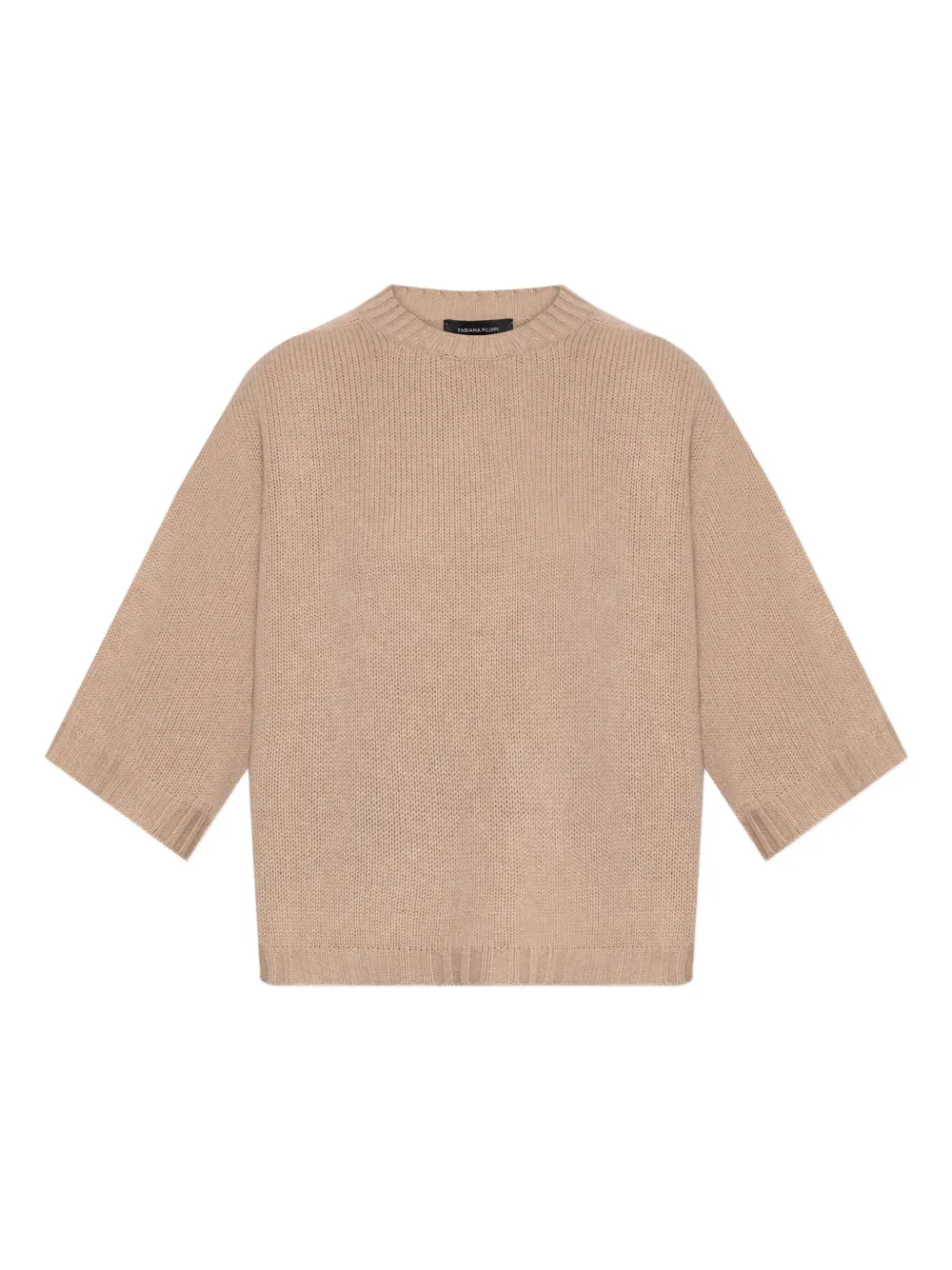 Свитер с круглым вырезом и короткими рукавами Fabiana Filippi, нейтральный
Свитер с круглым вырезом и короткими рукавами Fabiana Filippi, нейтральный
