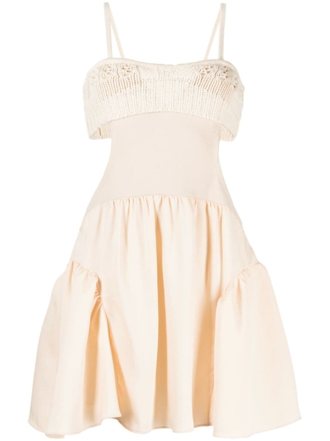 Платье со вставкой в технике кроше и вырезами Goen.J, бежевый
Платье со вставкой в технике кроше и вырезами Goen.J, бежевый