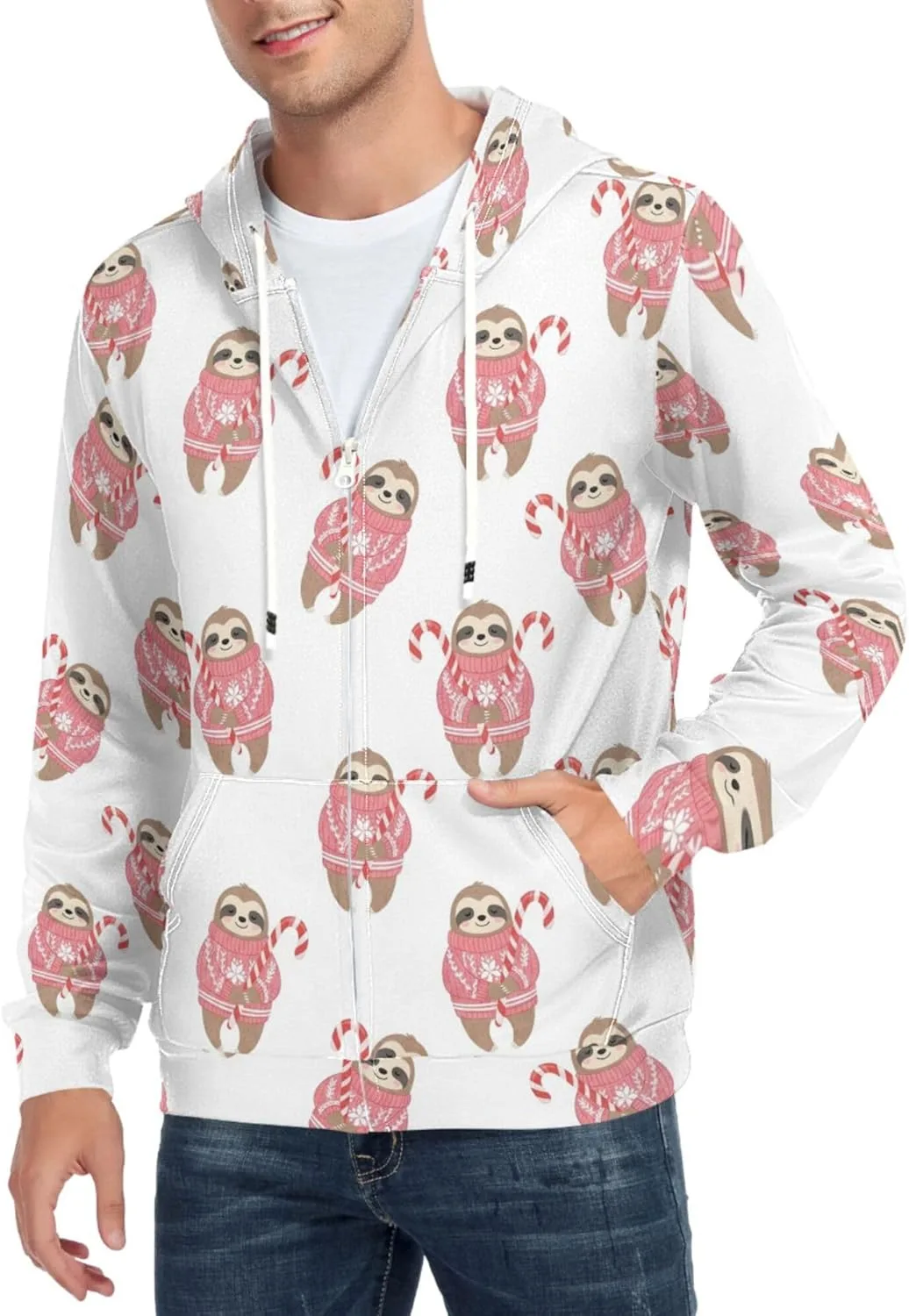 Мужская толстовка с полной молнией Holiday Sloth, с длинным рукавом и карманом CUPADA
Мужская толстовка с полной молнией Holiday Sloth, с длинным рукавом и карманом CUPADA