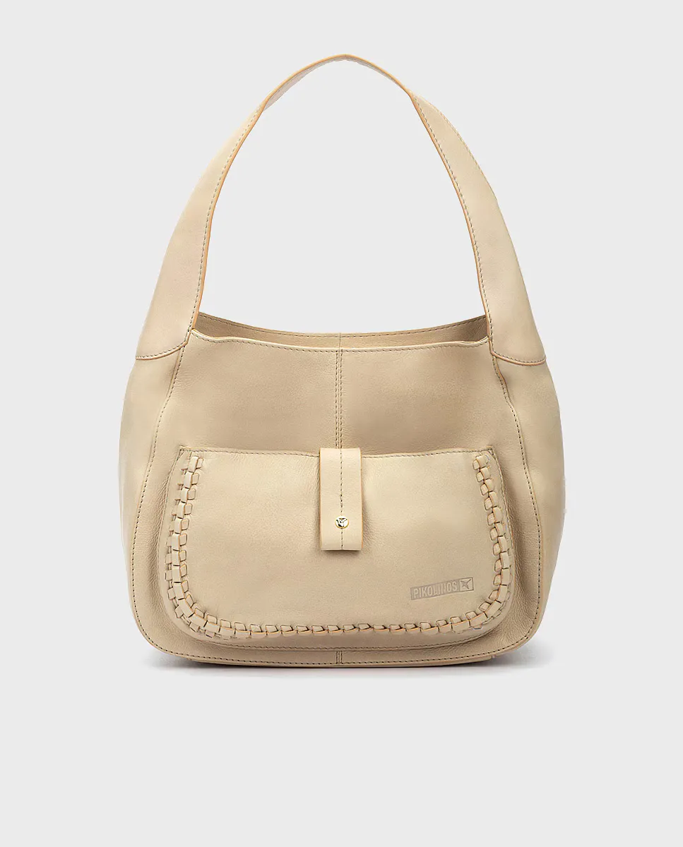 Женская кожаная сумка через плечо с застежкой-молнией Pikolinos, кремовый
Женская кожаная сумка через плечо с застежкой-молнией Pikolinos, кремовый