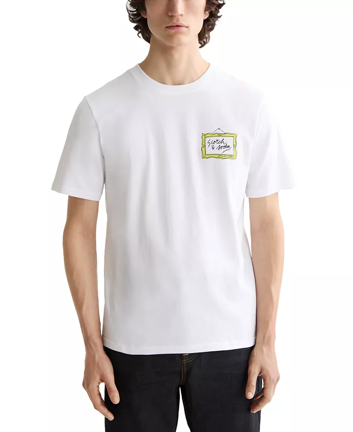 Мужская футболка с коротким рукавом и принтом логотипа SCOTCH & SODA, белый
Мужская футболка с коротким рукавом и принтом логотипа SCOTCH & SODA, белый