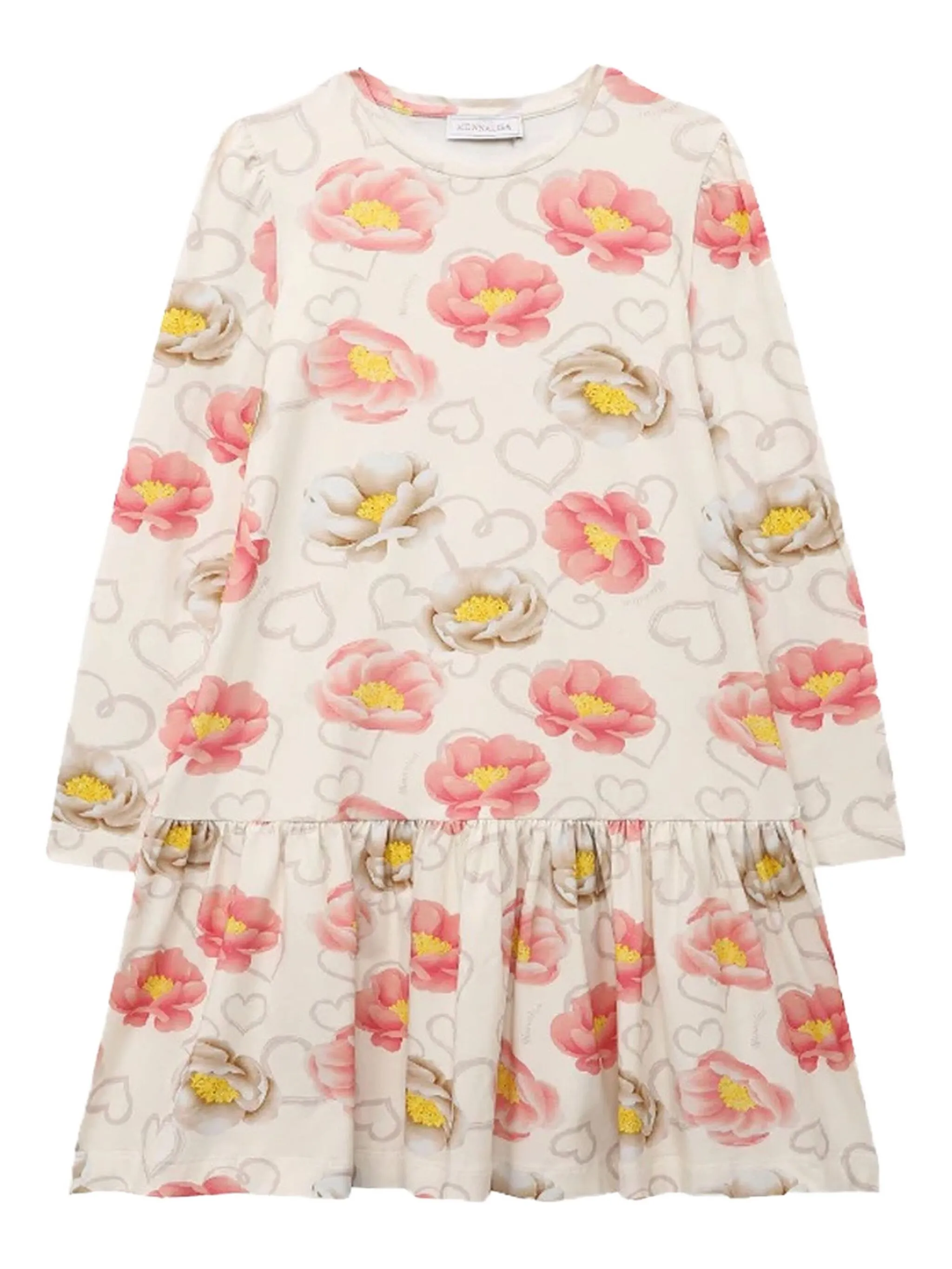 Платье с длинными рукавами и цветочным принтом Monnalisa, бежевый
Платье с длинными рукавами и цветочным принтом Monnalisa, бежевый