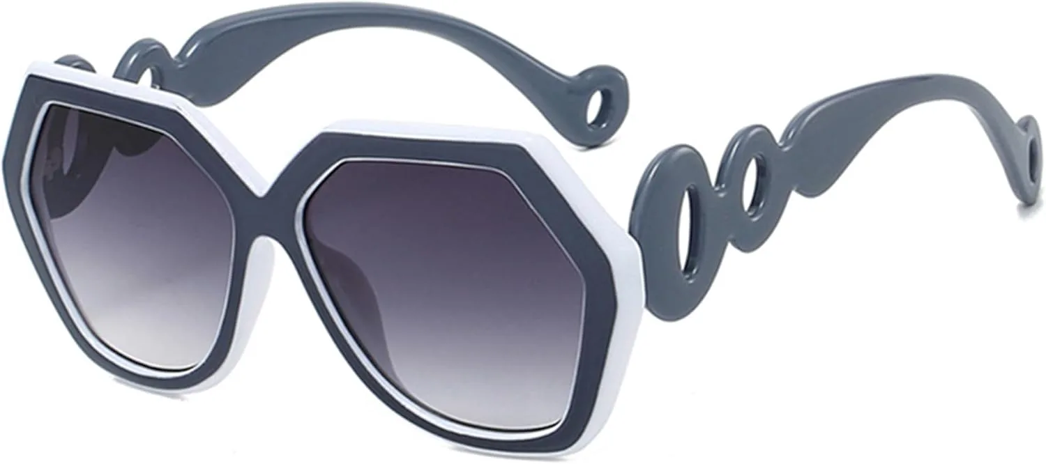 bullabulling Модные женские солнцезащитные очки очень большого размера в стиле ретро с шестиугольной толстой оправой, винтажные очки большого размера, Gray
bullabulling Модные женские солнцезащитные очки очень большого размера в стиле ретро с шестиугольной толстой оправой, винтажные очки большого размера, Gray